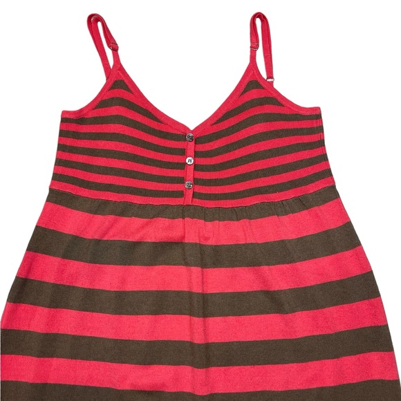 ⚡️SOLD⚡️Trina Turk Vintage Y2K Striped Slip Strappy Silk Blend Knit Dress Pink - Picture 4 of 16